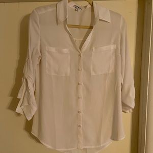 Express Portofino Button Down Top